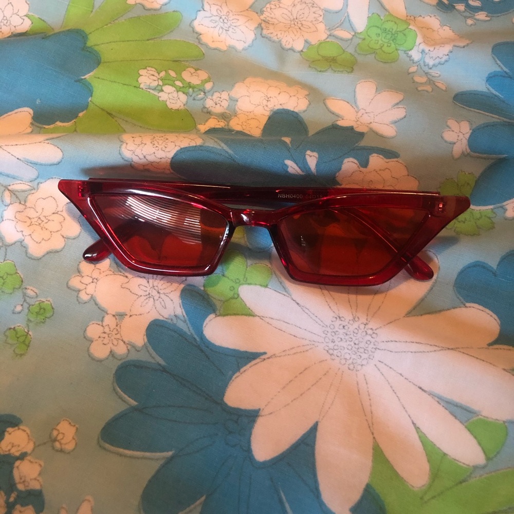 Red cat eye sunglasses